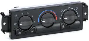 Front Climate Control Module Panel for GMC Sierra Chevy Silverado 1999-2002 599-266/15054697/ 15753264/19244873/ 9361355 Heater A/C Control Switch Air Conditioning Climate Control Module