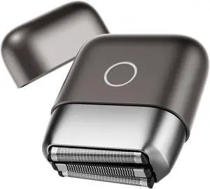 VNU Alloy Body Foil Shaver, Mini Pocket Shaver for Travel, Electric Razor for Men Face Beard, IPX7 Waterproof & 60-Day Standby (Dark Gray)