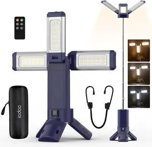 10000mAh Rechargeable 4000LM Camping Light Telescopic Camping Lantern , 270° Rotating Aluminum , Remote Control, Warm/White/Nature, Dimmable for Outdoor Camping, IP45 Waterproof,Portable Bag