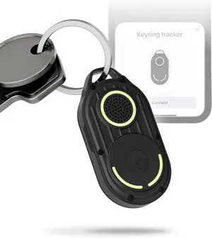 AirNotch Pro    nd My Only - Bluetooth Tracker Keychain (2 Pack), Replaceable Batteries, Loud 360° Sound, Anti-Loss Locator, Glow-in-The-Dark, Waterproof, Black