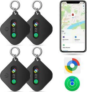 Bluetooth Tracker for iOS or Android, Smart Tracking Tag/Key nder/Luggage Tracker/Item Locator, Compatible with iOS nd My or Google nd Hub App, IP67 Waterproof.4-Pack