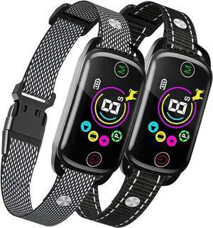 2 Pack Dog Bark Collar for Large Medium Small Dogs, Smart Automatic AI Bark Collar for Dogs,Effective Anti-Barking Training Collar with IP67 Waterproof, 4 Safe Training Modes and 8-Level Sensitivity