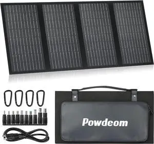 SS60 Portable 60W Solar Panel, Waterproof IP67 Foldable Solar Panel Charger with 18V DC, PD 45W USB-C and 5V USB-A Output for Solar Generator 12V Battery SS60 Portable 60W Solar Panel, Waterproof IP67 Foldable Solar Panel Charger with 18V DC, PD 45W USB-C and 5V USB-A Output for Solar Generator 12V Battery