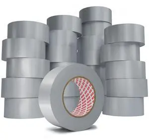 24-Pack 9 Mil Silver Heavy Duty Duct Tape Strong Adhesive, 2 Inch x 720 Yd Duct Heavy Duty Waterproof All Weather Gray Duct Tape No Residue Sealing & Patching for Indoor&Outdoor Repair