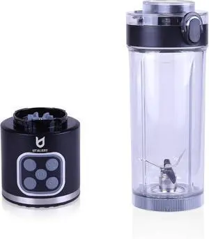 Cordless Portable Blender, 25 oz removable VesselPowerful Personal Blender, for Smoothies, Ice Crush, 4 Programs, Leakproof-Lid & Sip Spout, USB-C Rechargeable, Dishwasher Safe Parts, Black