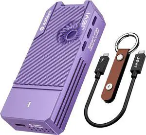 40Gbps USB4 M.2 Enlcosure with Fan, PWM NVMe to USB C Adapter 3800Mb/s - Up to 8TB, Full Aluminum Case, Compatible Thunderbolt 3/4 USB3.2/3.1/3.0