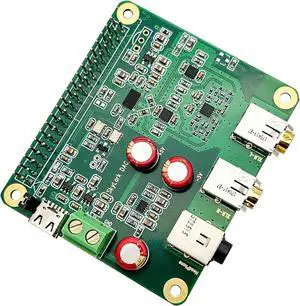 Hi DAC Pro Hat with ES9038Q2M Chip for Raspberry Pi 5/4/3B+/3B/Zero - High-Resolution 384KHz/32bit & DSD512 Audio Card, DAC Converter for Volumio, Moode, Headphone & Balanced Output