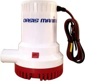 2000 GPH 12v Submersible Boat Marine Plumbing Electric Bilge Pump 1-1/8 Outlet, Separate Float Switch Included