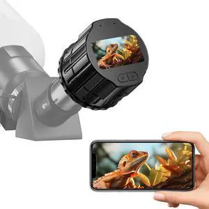 Wi Telescope Camera Eyepiece, 64G Electronic Eyepiece Camera with 1.5" Screen, Astronomy Camera ts to 28mm- 50mm Scopes, Perfect for Astropgraphy, Birds Watching