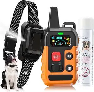 Citronella Training Collar for Dog Spray Dog Collar with Beep/Vibration/Spray 4 Mode & 6 Adjustable Sensitivities, IPX7 Waterproof Dog Collar for L/M/S Dogs