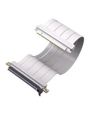 PCIe 5.0 X16 Riser Cable,128GB/s Bandwidth, for RTX 50/40 & RX 9000/7000 GPUs, PCIe Extension Card, Backward Compatible with PCIe 4.0/3.0,Vertical GPU Mount,Straight-30cm,White