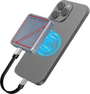 1TB SSD: 2000MB/s Speed,Ultra-Thin Magnetic External,4K ProRes HDR, USB-C 3.2 Gen 2, External Solid State Drive Compatible with iPhone 15/16, Tablet, Android (Grey)