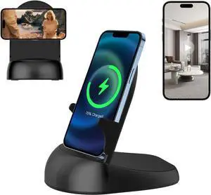 Dome Security Camera, 2.4/5GHz Smart Indoor Baby/Pet Monitoring Cam with Wirless Charger, Motion Detection, Phone APP, Rotate Lens 251°Viewing Angle for Home Security