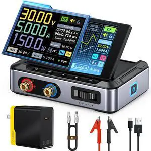 DPS-150 DC Power Supply Variable, 0-30V 0-5A Adjustable DC CNC Power Supply with 4-Digit IPS Display, <20mV Power Ripple, PD/QC/DC Input, PC Programmable Regulated Switching Power Supply