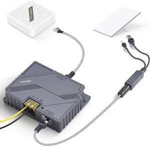 Starlink Mini PoE Injector 150W & Isolated PoE Splitter Kit 100W, 3-in-1 GigE Passive PoE Adapter, 48V Output, Surge & ESD Protection, Long Distance up to 100M, Work for Starlink Mini Dishy