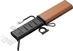 Multifunctional Card Reader & Card Holder (CFexpress Type A), with Slot for AirTag, High-Speed Memory Card Reader for SD, SDXC, Micro SD, SDHC, 3 Card Read Simultaneously, 10 card slots -5361