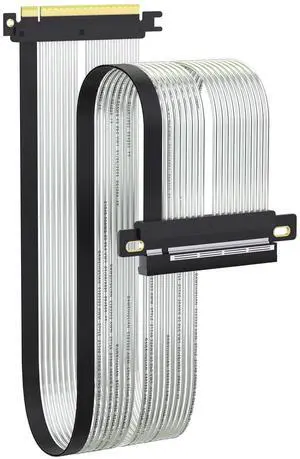 600mm PCIe 5.0 X16 Riser Cable Straight Angle for GPU Server, Support Cading to Extend Length, Industrial-Grade Performance