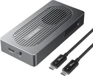 80Gbps M.2 NVMe SSD Enclosure with JHL9480 Chipset, Gen4 PCIe, Up to 7,000 MB/s, Compatible with USB4 V2.0/V1.0, USB 3.2/3.1/3.0, Support 8TB SSD 2280/2260/2242/2230 M/B+M Key (TB048 Pro)