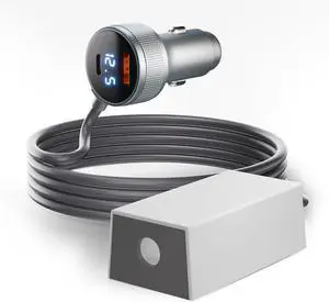 Starlink Mini 12V Car Adapter with Step Up Converter, Star Link Mini Power Cae 3FT 12V-24V to 30V Boost Cigarette Lighter 12 Volt Adapter with USB A QC 3.0, Type-C PD 45W Ports and Voltmeter