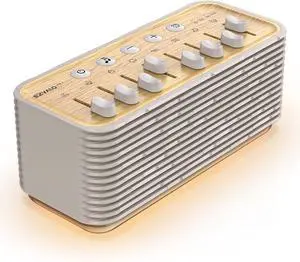 EZVALO White Noise Sleep Sound Machine, 255+ Mixer Options with Portae Speaker, Night Light, Sleep Timer, Breath Therapy, White Noise Machine for Adults Sleeping Meditation with Light