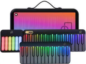 Smart Piano Keyboard,59-Key Digital Piano for Beginners,Rainbow LED Lights&Free Apps,256 Voices,100+ Auto Chords,MIDI Support,Portae Piano Keyboard,Gift for Birthdays or Holidays