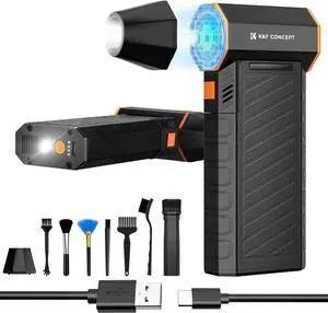 2025NEW Magnetic Coressed Air Duster, Electric Air Duster|300000RPM|3 Gear Adjustae|Super Wind Power|Rechargeae Brushless Motor|for Couter, Keyboard, Car, Home,Outdoor Cleaning