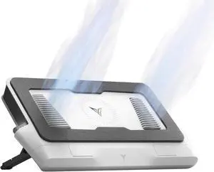 BS2 Laptop Cooling Pad, Wind-Pressure Closed-Loop Turbo-Fan for 15.6-21 Inch, Adjustae Speed, Dual Noise Reduction, Intelligent Teerature Control, 4-Angle Adjustae