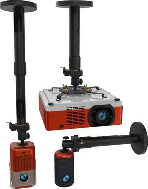 Universal Projector Mount - Adjustae Ceiling or Wall Mount for Office & Home Mini Projectors - Full Motion, Easy Installation, 360° Swivel, tendae Length 13.8" to 21"