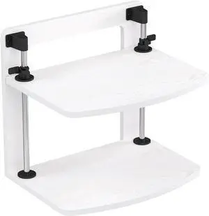 15.6 14 13.3 Inch Laptop Couter Monitor Stand Riser for Reduced Neck Strain, Adjustae Height Desk Shelf Organizer Monitor Riser Stand for PC Monitor Laptop - Withe - Wood Grain, MR01-L