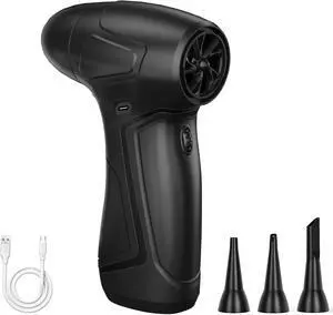 Rechargeae Coressed Air Duster for Couter - Electric Portae Air Duster for PC, Cordless Air ower Speed Adjustae with Scroll Wheel, Air Duster for Keyboard, Car, se and Outdoor Cleaning