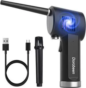 Coressed Air Duster, Cordless Portae Rechargeae Coressed air, 33000 RPM Electric Air Duster for Couter Keyboard Electronics Cleaning, Built-in Battery Electronic ower (ack)