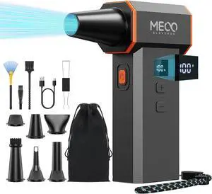Electric Air Duster 220,000 RPM 100 Stepless Levels, Brushless Motor & LED Display Cordless Air Duster with Cleaning Kit, Mini Dust ower for PC, Keyboard, Car, Home & Outdoor