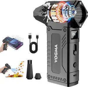 Coressed Air Duster,8 Gear Adjustae 200000RPM Electric Air Duster with HD Display,Rechargae Air ower with Brusheless Motor,Jet Dry ower Replace Air Can for PC, Keyboard Cleaning