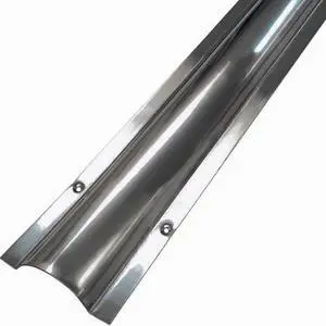 Stainless Steel Wire Guard Surface Raceway Metal Cord Cover - Silver - 116 Inch (2 x 58) - Channel Size: 0.95" W x 0.28" H (Small)