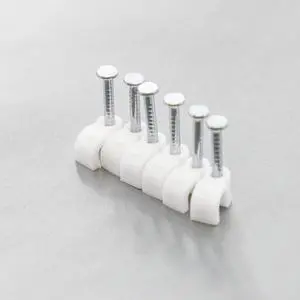 10000 Round 3/16 Inches (5 mm) Cae Wire Clips Cae Management Cord Tie Holder Coaxial Nail in Clas Tacks