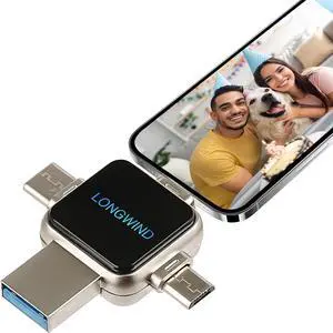 Photo Stick Flash Drive, 512GB USB 3.0 High Speed Thumb Drive,USB Memory Stick Porta ternal Easy Backup Photo Storage for Phone/Android/PC/Laptop/Taet (Gray)