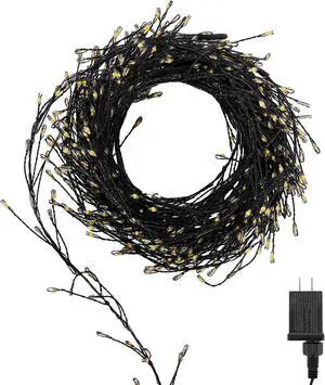 30.68FT 752 LED Chrias Outdoor Fairy Lights Plug in, Always-On Waterproof, Soft Copper Wire for Railing, Vine, Wedding Garland Indoor & Outdoor Party Decor