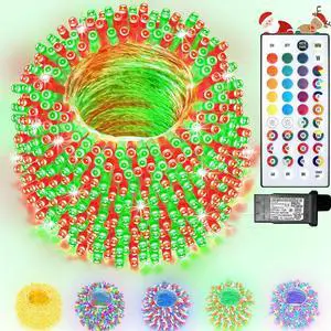 164FT 500LED Chrias Lights Color Changing, 35 Colors String Lights with Remote Timer, Waterproof Twinkle Fairy Light Clear Wire for Bedroom Indoor Outdoor Holiday Wedding Party Xmas Tree