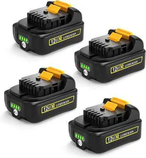 4/Pk 3.0Ah Replacement for Dewalt Battery 12V DCB120 DCB127 DCB125 DCB112