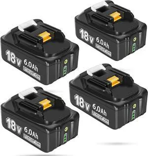 Replacement for Makita 18V Battery 6.0Ah 4/pk Coatie with Makita 1815 1830 1835 1840 1850 1860 18volt Battery