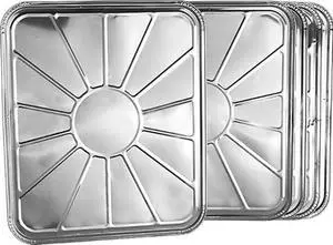 18.5 x15.5 inch Disposable Aluminum Foil Oven Liners Keep Your Oven Clean and Healthy  Perfect Silver Foil Drip Pan Tray for Cooking, Baking, Roasting, and Grilling (100)
