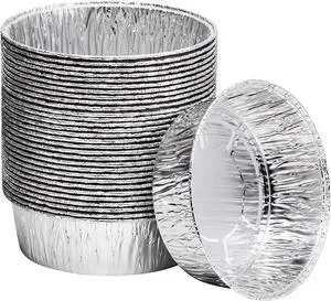 8-Inch Aluminum Dutch Oven Liner Pans | Disposable Cake Pan and Extra Deep Foil Pans for Baking, Cooking, and Storage | Durable Round Baking Pans | 50 Count