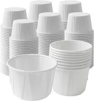 Disposable Paper Souffle Medicine Cups 3/4 oz [Pack of 2500]  (0.75 Ounce) Small Cups for Medication Distribution, Pills, Tasting, Condiments, Food and Dessert Serving