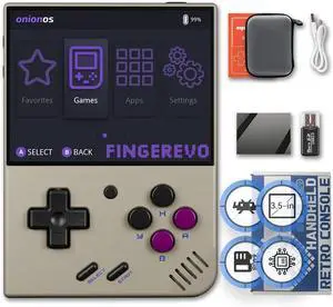 Miyoo Mini Plus OnionOS Handheld Game Console 3.5-inch 640*480 Screen 3000mAh Miyoo-mini+ with Portable Case Retro Gray