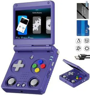 Flip Retro Handheld Game Console Retro Gaming Console with 64G Preloaded 5532 Games,3300 mAh Battey, Portable Clamshell Games Consoles Supports 5G WiFi Bluetooth HDMI 30+ Simulators