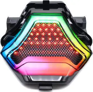 Motorcycle Tail Lights,Led Taillights For Motorcycles With Wireless APP,Motorcycle Brake Light Integrated Running Lamp Brake&Turn Signals For Yamaha Yzf R3 R25 Y15Zr Mt07 Fz07 Lc150