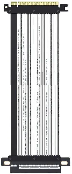 300mm PCIe 5.0 X16 Riser Cable Straight Angle for GPU Server, Support Cascading to Extend Length, Industrial-Grade Performance