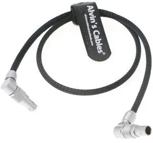 RED-Komodo V-Mount Battery-Plate Power-Cable Rotatable 2-Pin Male to Adjustable Right-Angle 2-Pin Male Cord for SmallHD-Monitor 45cm|18inches