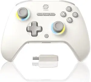 Wireless PC Controller with 1000Hz Polling Rate,Switchable Hall and Tactile Triggers, Hall Joysticks, Turbo, Macro, RGB Lighting,2.4G Bluetooth Wired,Compatible with PC/ Switch/Steam Deck/Android/iOS