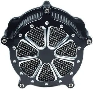 Air Filter Intake Cnc Cut Air Cleaner Venturi Motorcycle Chrome Kit for Harley Dyna 2000 - 2017 Softail 2000 - 2015 Touring 2000 - 2007 Fitment - B (Gray)